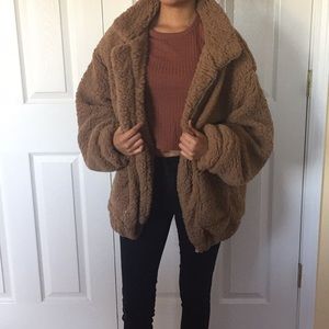 Honeybum hometown girl jacket in light brown